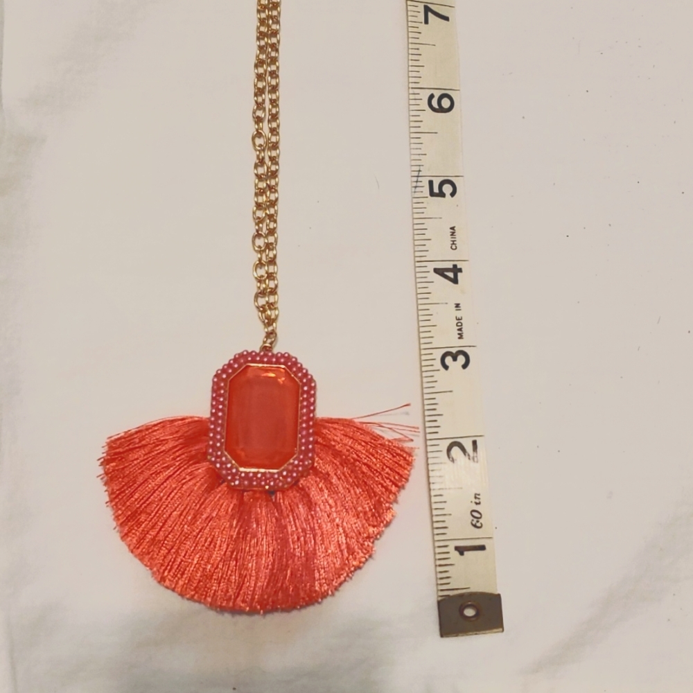 Sugarfix Long pink and gold Barbie like necklace